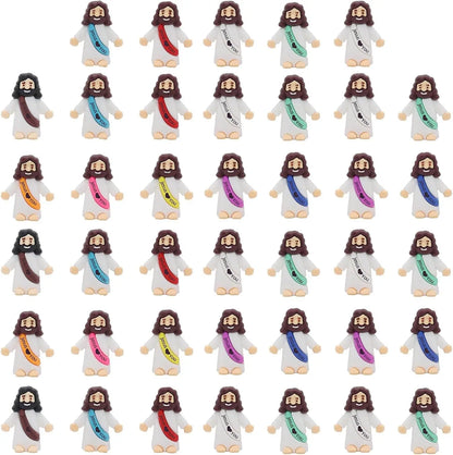 20 Little Jesus Figures Jesus Loves You Mini Jesus Figures Hide and Seek Religious Party Favors Sunday School Easter Egg Stuffer