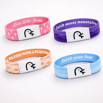 Bible Verse Bracelet 4 Pack, Christian Gift for Women & Men, Waterproof Durable Reversible Design