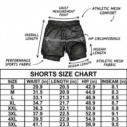 Trust in Jesus Psalm 37:5 Scripture Dual‑Side Graphic 2‑In‑1 Workout Shorts – Double Layer Compression Liner Gym Shorts, Men’S Quick‑Dry Training Shorts, Perfect Christian Faith Fitness Lover Gift