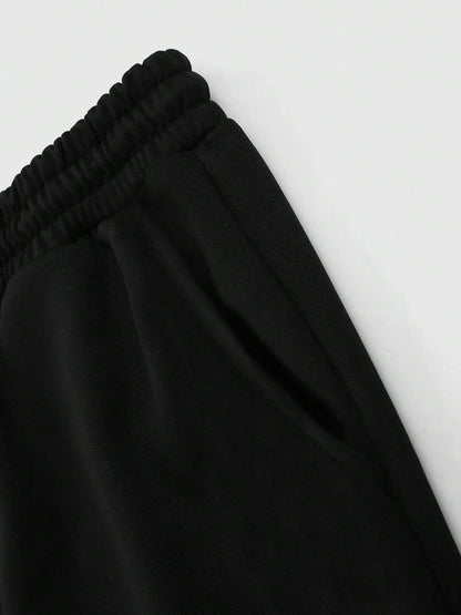 Trending Viral JESUS SAVED ME Religious Faith Black Loose Casual Long Pants Trouser JESUS SAVED ME + Thorn Cross + JOHN 3:16 Scripture + Black-White Contrast Print, Graphic Soft Fabric Casual Streetwear Essential Unisex Aesthetic Bottoms Religious Fai